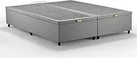Box Baú Premium Linho Cinza King - SONO DESIGN