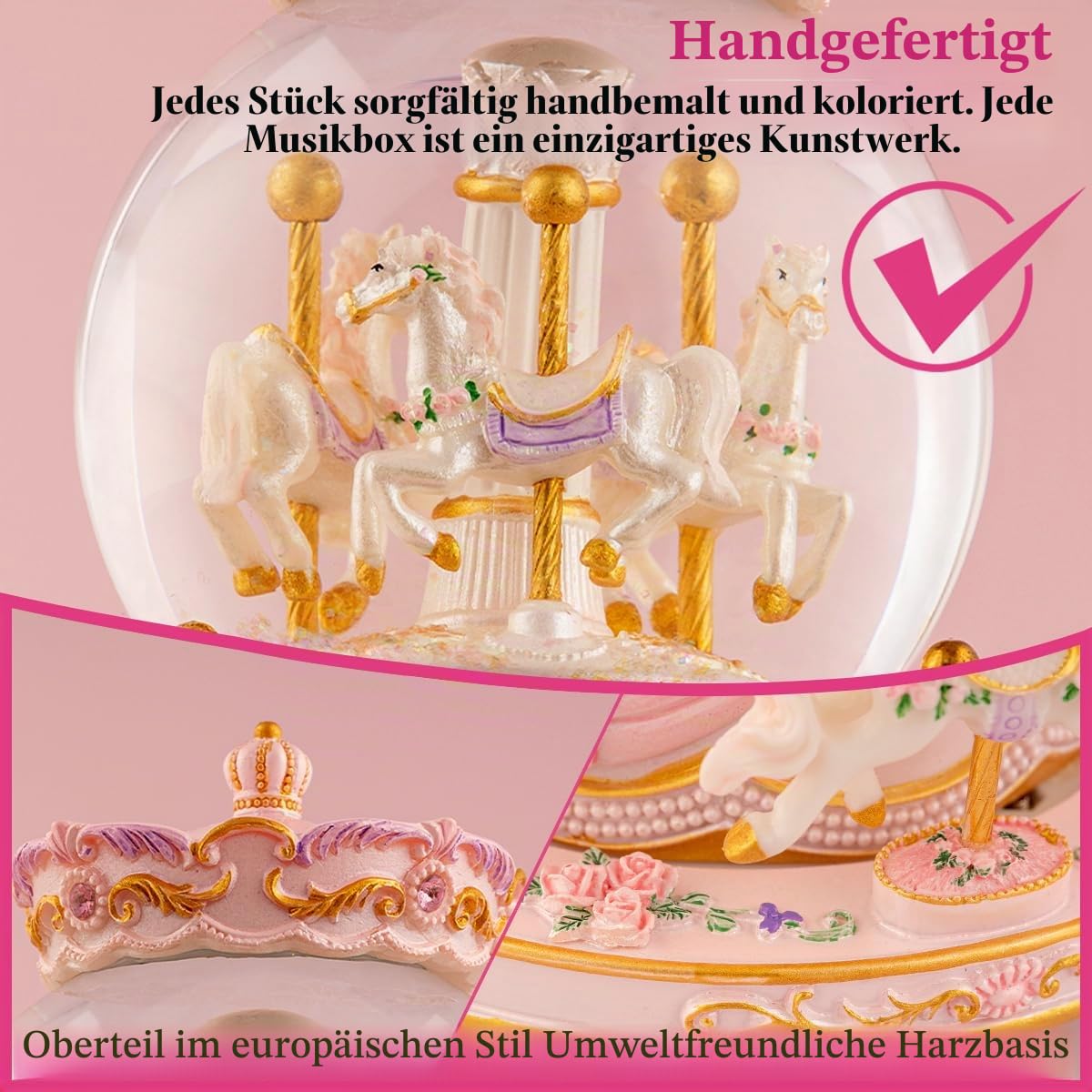 Spieluhr Karussell Erwachsene Personalisierte Geschenke für Frauen Beste Freundin Geburtstag Weihnachten, Geburtstagsgeschenk für Frauen, Coole Deko Lustige Geschenk für Frau Guten Kumpel Mutterta (B)