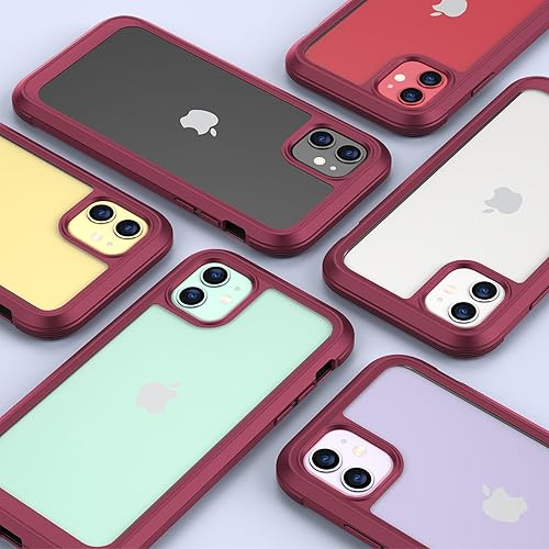 Miniatura 423 de Miracase Glass Series - Funda para iPhone 11 de 6.1 pulgadas, funda resistente de cuerpo completo mejorado con protector de pantalla de vidrio Negro