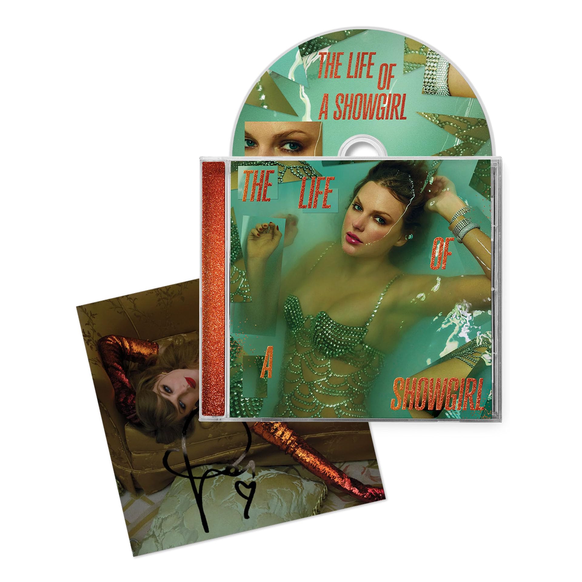 THE LIFE OF A SHOWGIRL CDサインPHOTO1① Taylor Swift Signed Life of a Showgirl CD 11x14 Framed Autographed