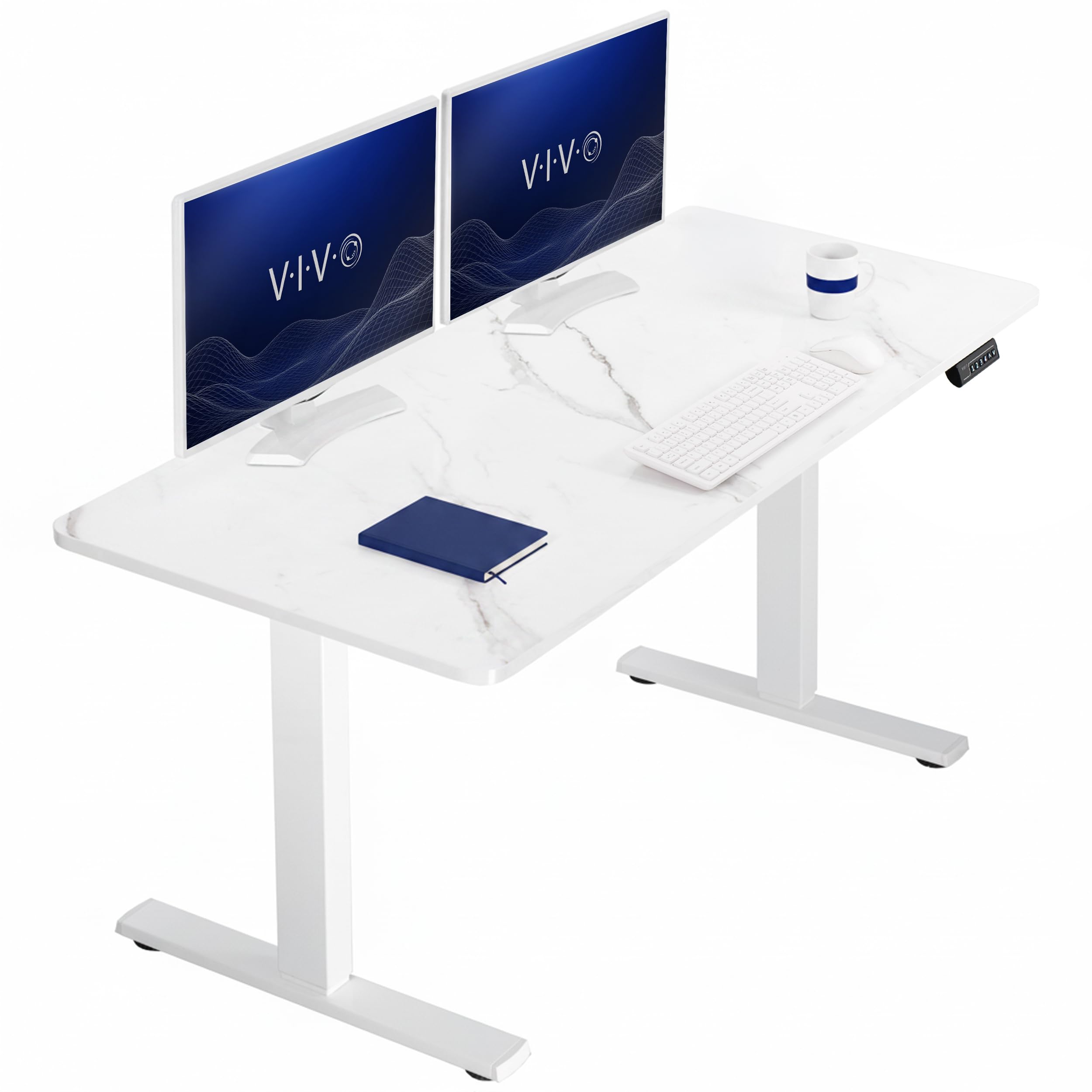 VIVO Marble Dry Erase 60 x 24 in Standing Desk, DESK-KIT-1W6WM