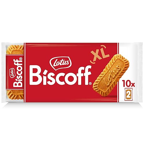 Lotus Biscoff | Caramelized Biscuit Cookies | 2Px10 XL | Pack of 1 - 10 Pockets x 2 XL Biscuits (20 XL Biscuits Total)