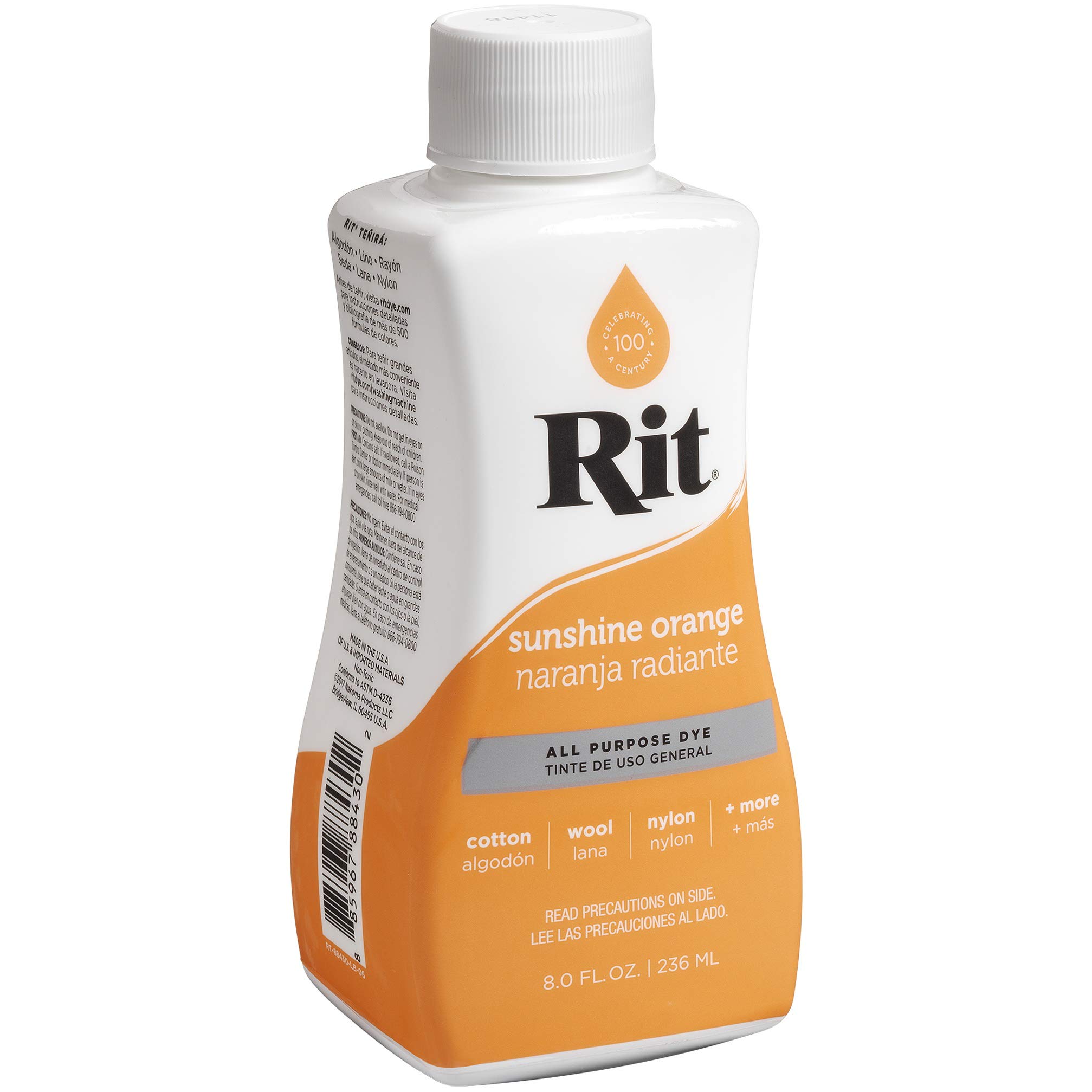 Rit Dye Liquid 8oz-Sunshine Orange