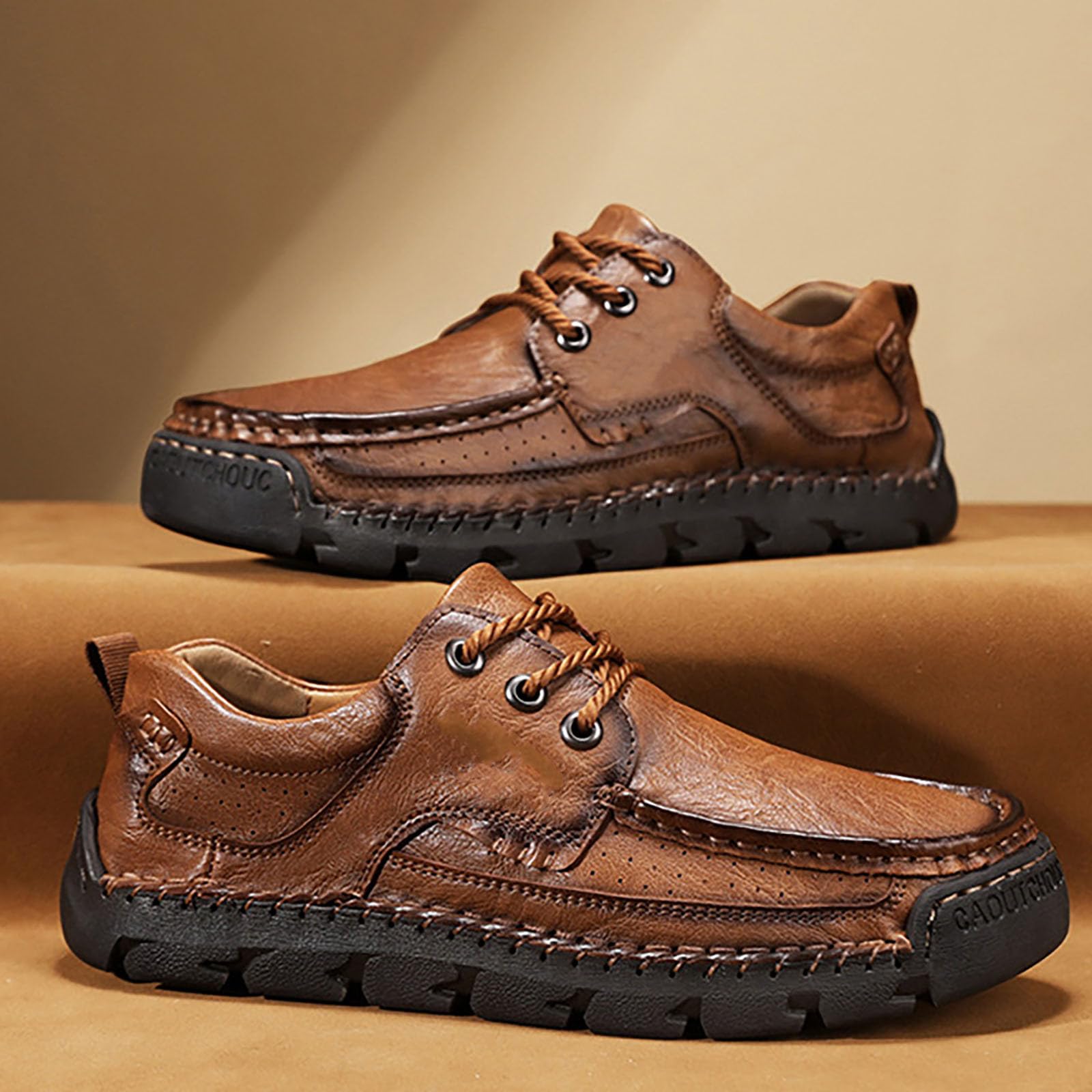 Zapatos planos casuales de piel sintética para hombre, mocasines clásicos