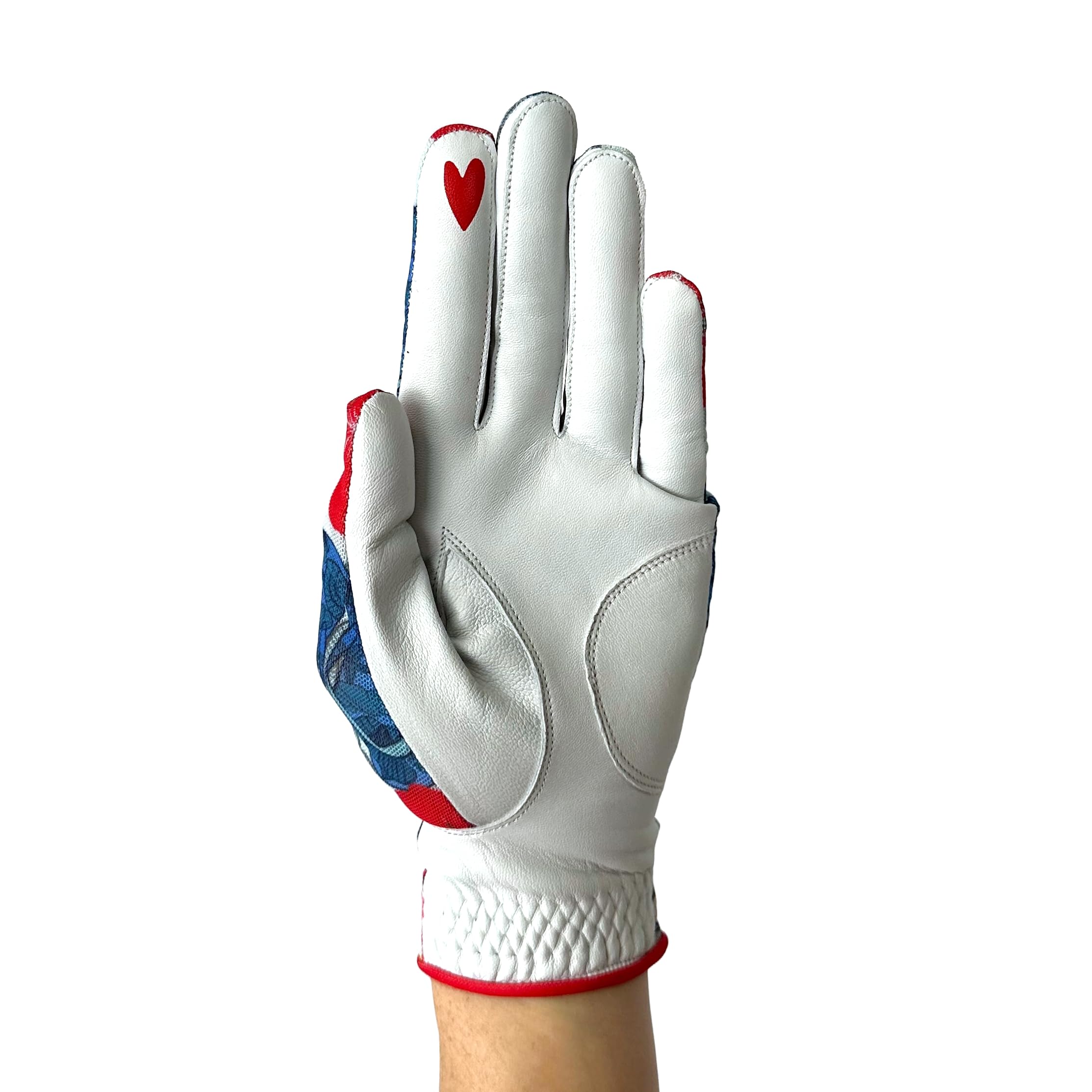 Hand Candy Golf Glove – Premium Cabretta Leather – “Aloha” – Left Hand Women's Golf Glove with Matching Ball Marker (Small)