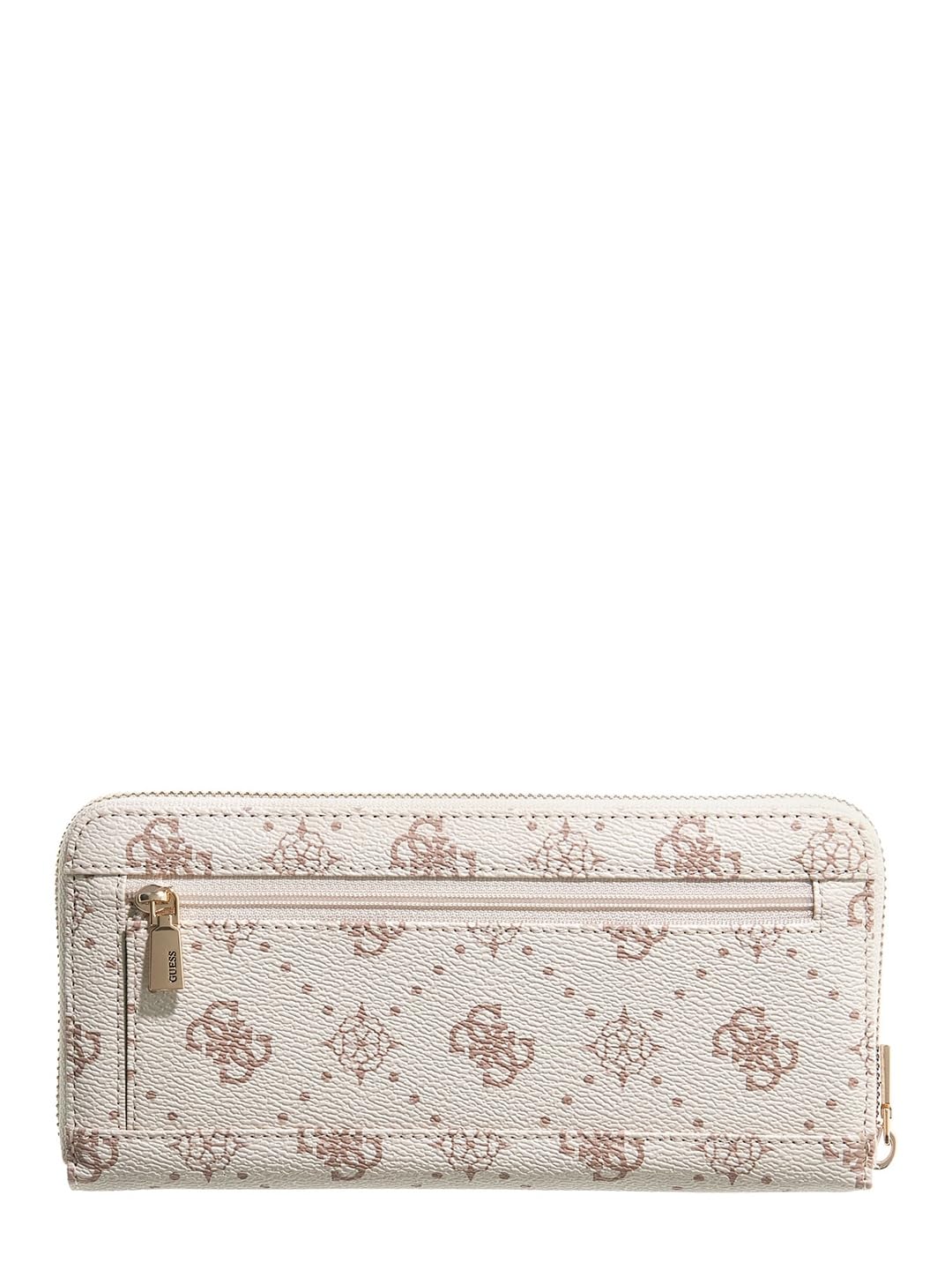 GUESS portafoglio Emelie Logo SLG Zip Around Wallet Vanilla Logo avorio