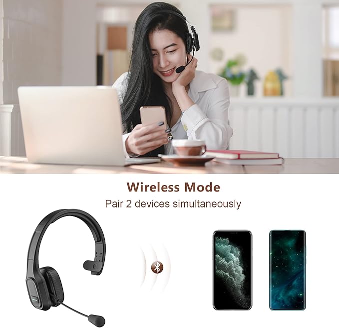 Auriculares Bluetooth Trucker V5.0 con Cancelación de Ruido miniatura 4