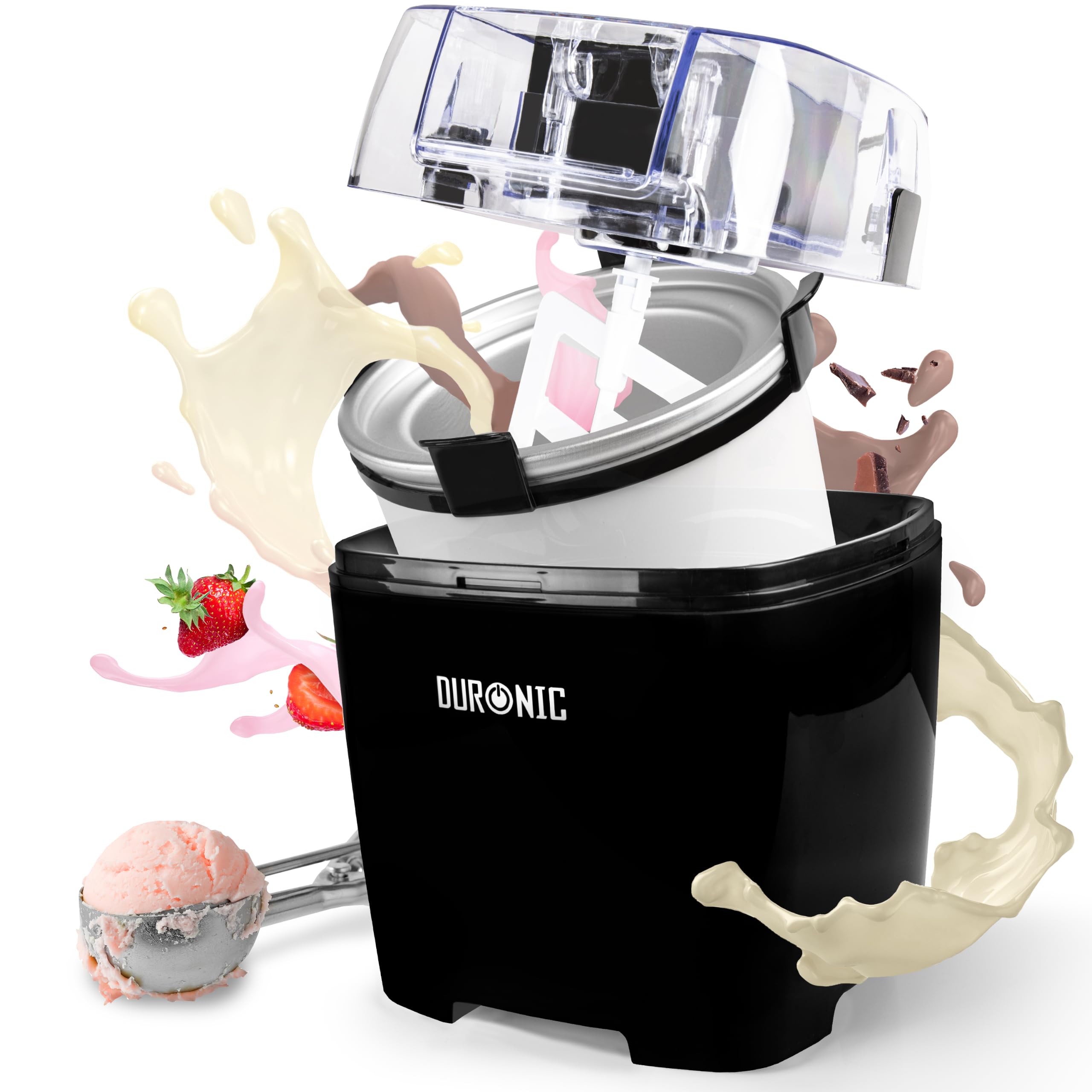 Duronic Ice Cream Maker IM540 Homemade Gelato, Sorbet, Frozen Yoghurt Maker Machine, Soft Serve Dessert Makers, Fresh Ice Creams in 30 Min, Compact Portable Design — image 1