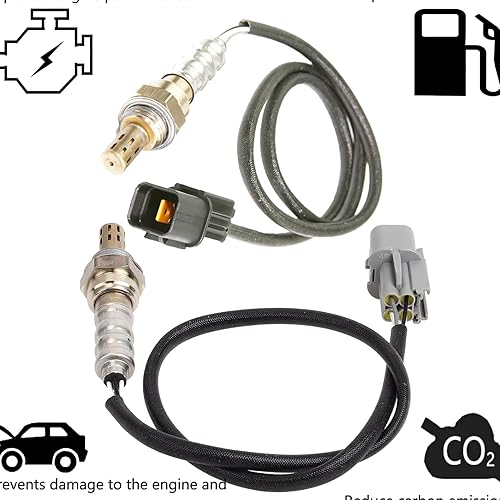 Miniatura 3 de Dropwater 1 par de sensores de oxígeno O2 ascendentes y descendentes de repuesto para Mitsubishi 2001 2002 2003 2004 2005 2006 Montero 3.5L 3.8L,