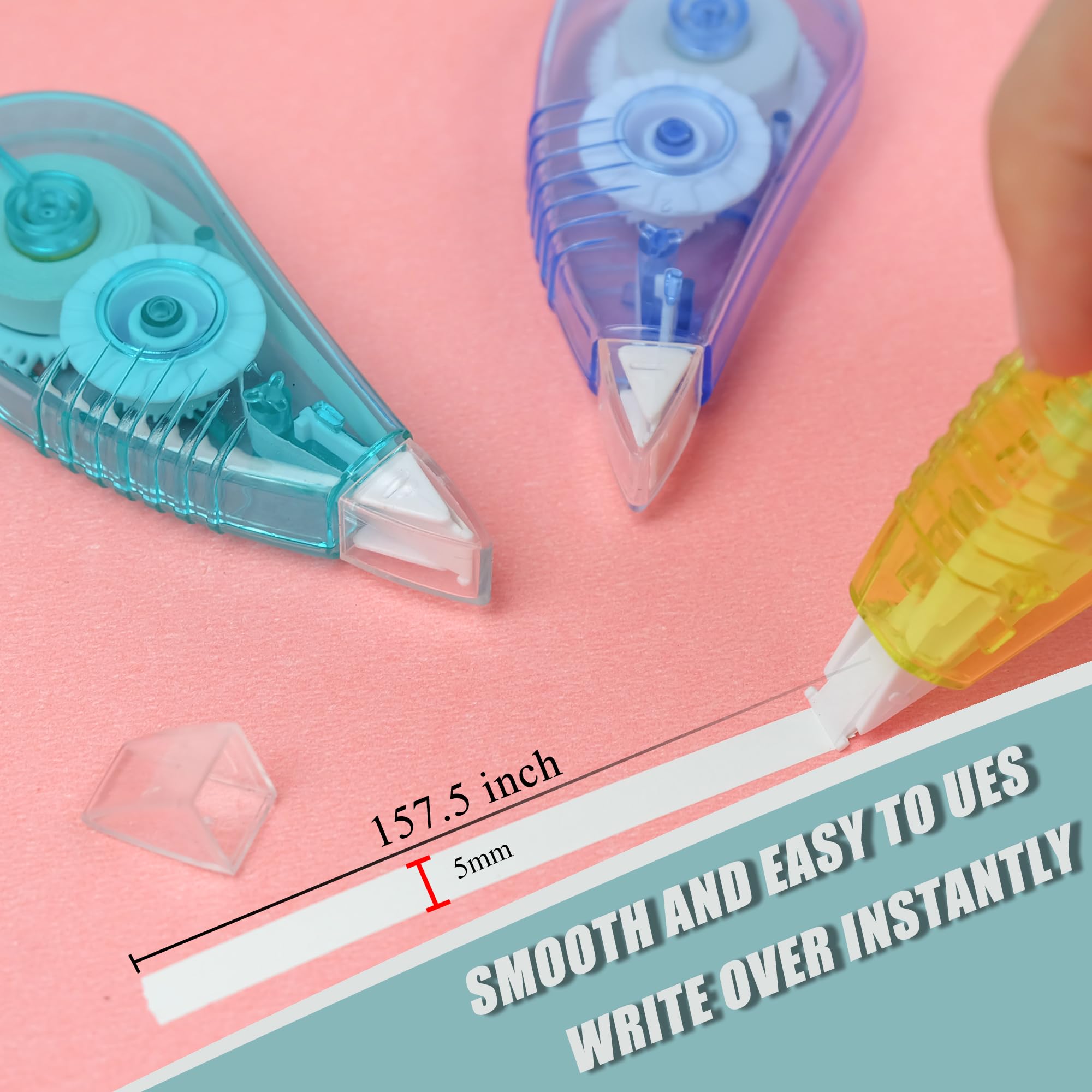 ✨新品未使用☆修正テープ 5mx5mm 12本　大容量 白 Amazon.co.jp: Jovanssen 修正テープ 12本パック 13フィート ホワイト