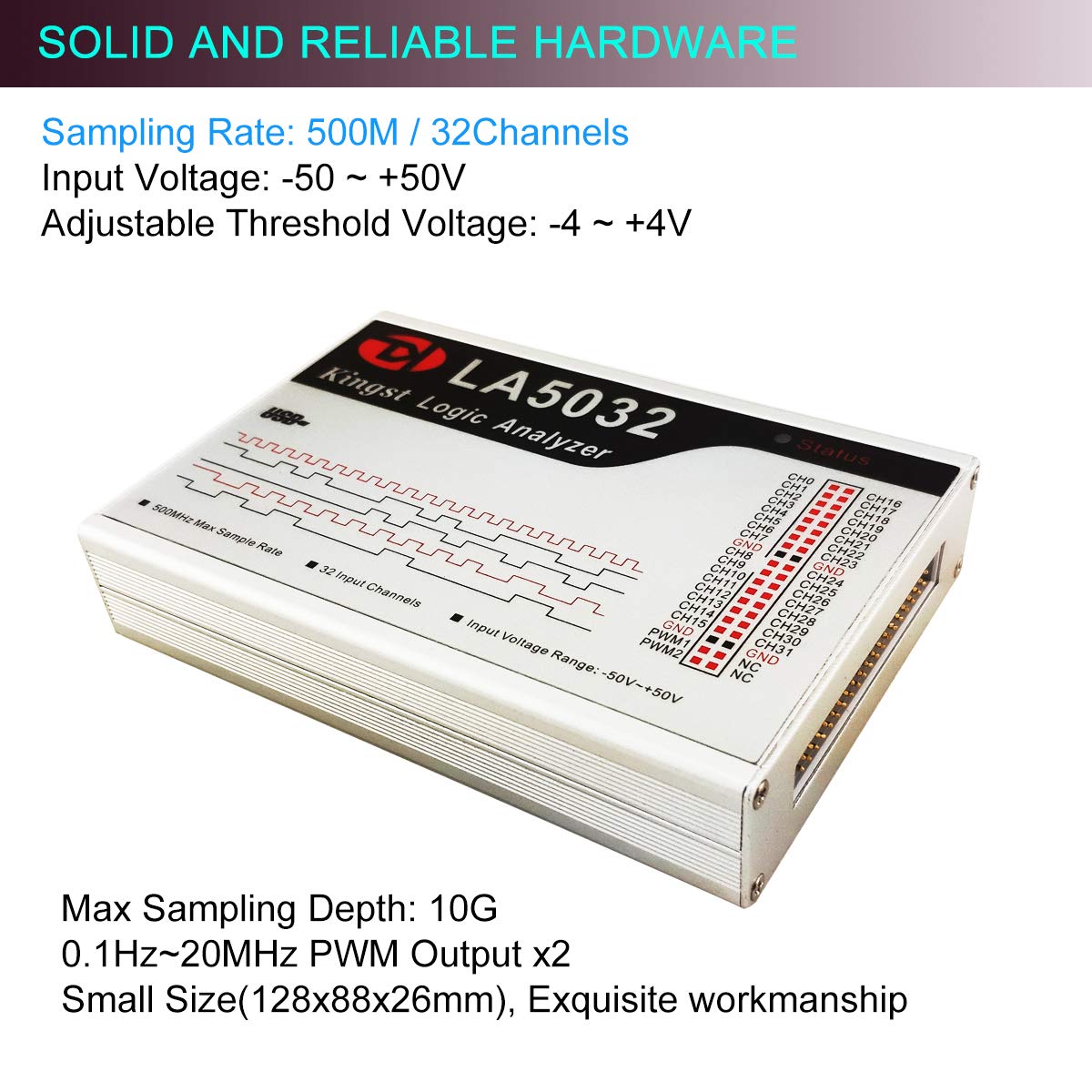 LA5032 USB Logic Analyzer 32 Channels 500M Max Sample