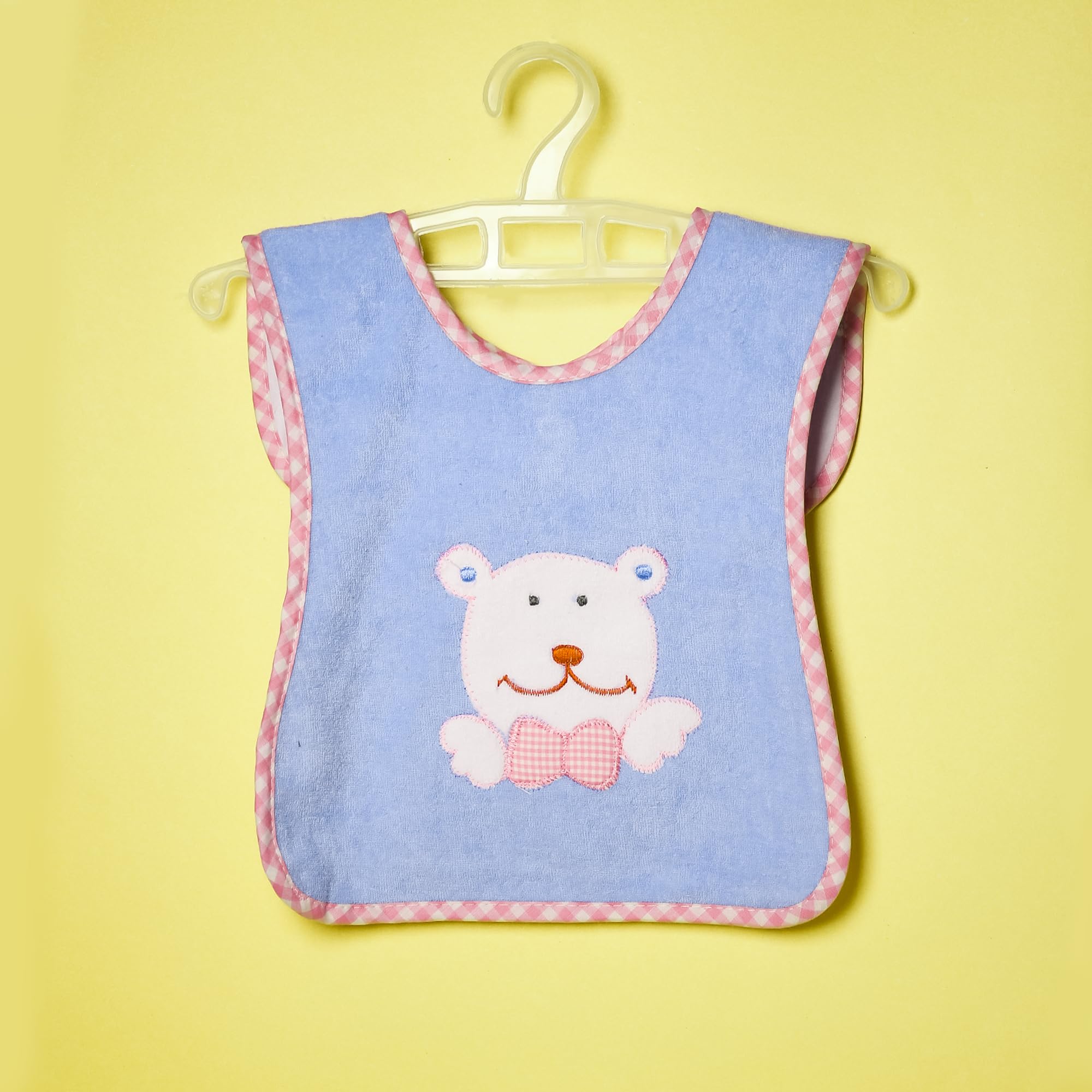 THE LITTLE LOOKERS� Terry Cotton Double Layered Baby Bibs/Burp Cloth/Saliva Towel with Comfortable Tich Button Neck for Feeding Babies/Infants/Toddlers (Bib 0521-Blue, Pack of 1)-image-24