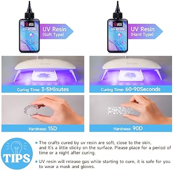 LET'S RESIN UV Resin, Soft Elastic&Bendable Crystal Clear Resin, 100g | Crystal Clear, Low Viscosity, Odorless, Anti-Yellowing, Fast Cure, Low Shrinkage, Beginner-friendly for UV Jewelry, Molds