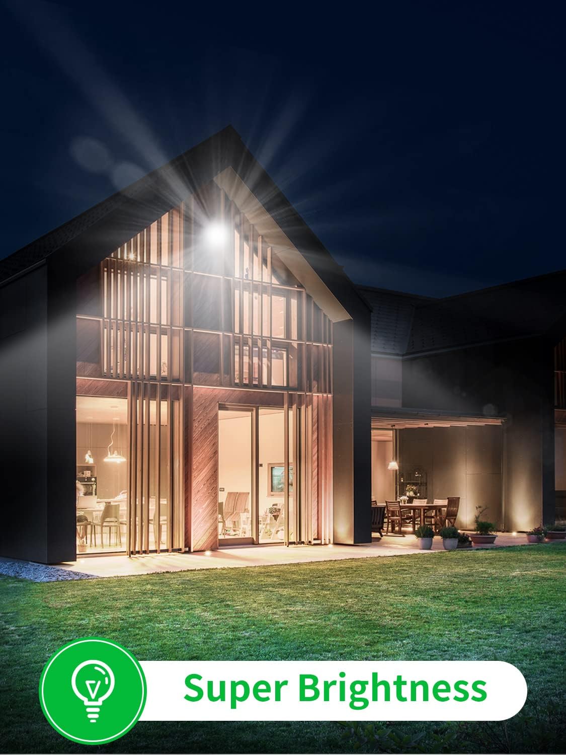 Viugreum 300W LED Flood Light, 24000LM Super Bright Outdoor Work Stadium Lights, 6000K Daylight White, 1500W Halogen Equivalent, IP66 Waterproof Security Floodlight for Garage, Garden, Lawn, Yard