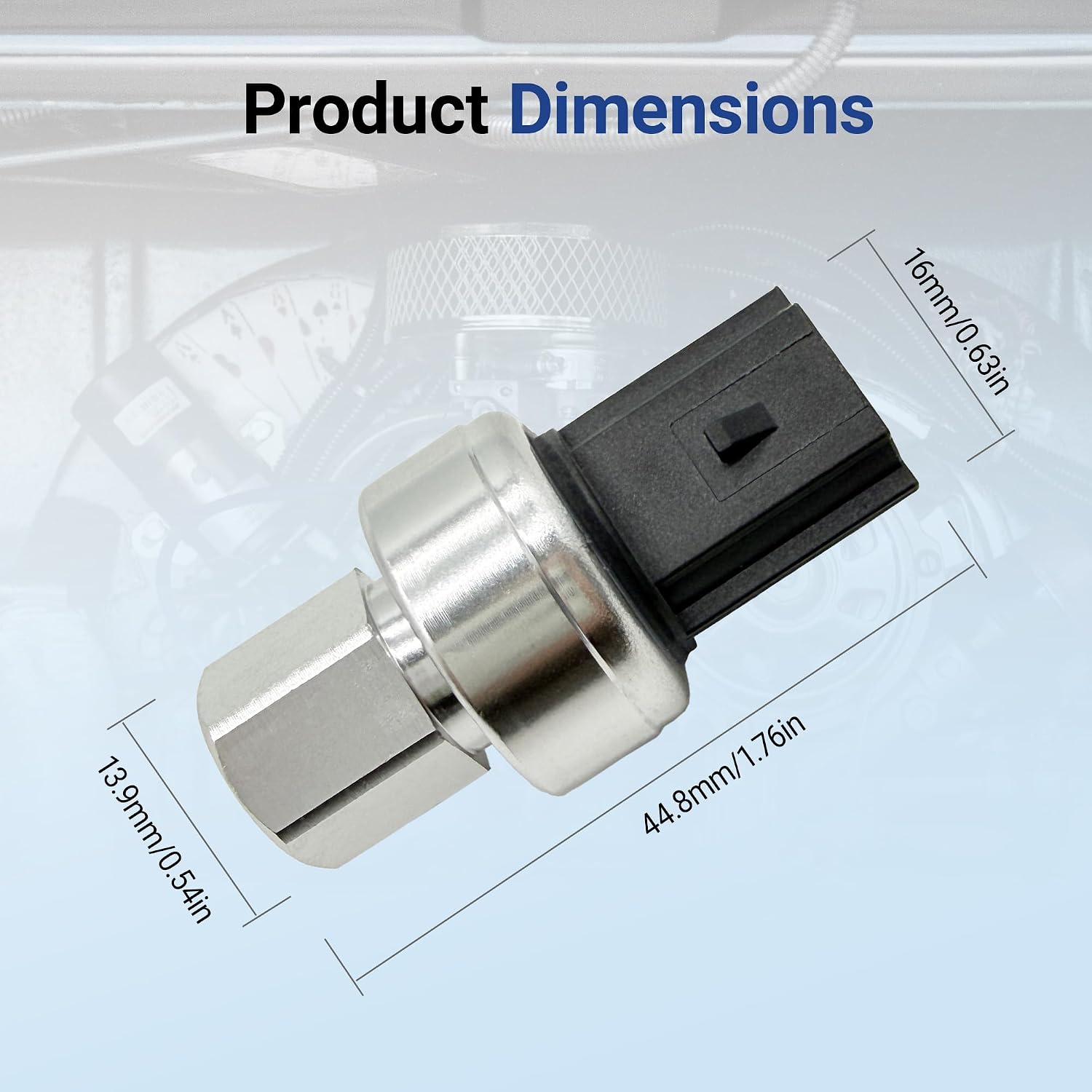 A/C Clutch Pressure Sensor Switch Compatible with Ford F-150 F-250 F-350 F-450 F-550 Super Duty F53 Edge Explorer Expedition Mustang Focus Fusion Repacement for Lincoln MKT MKX