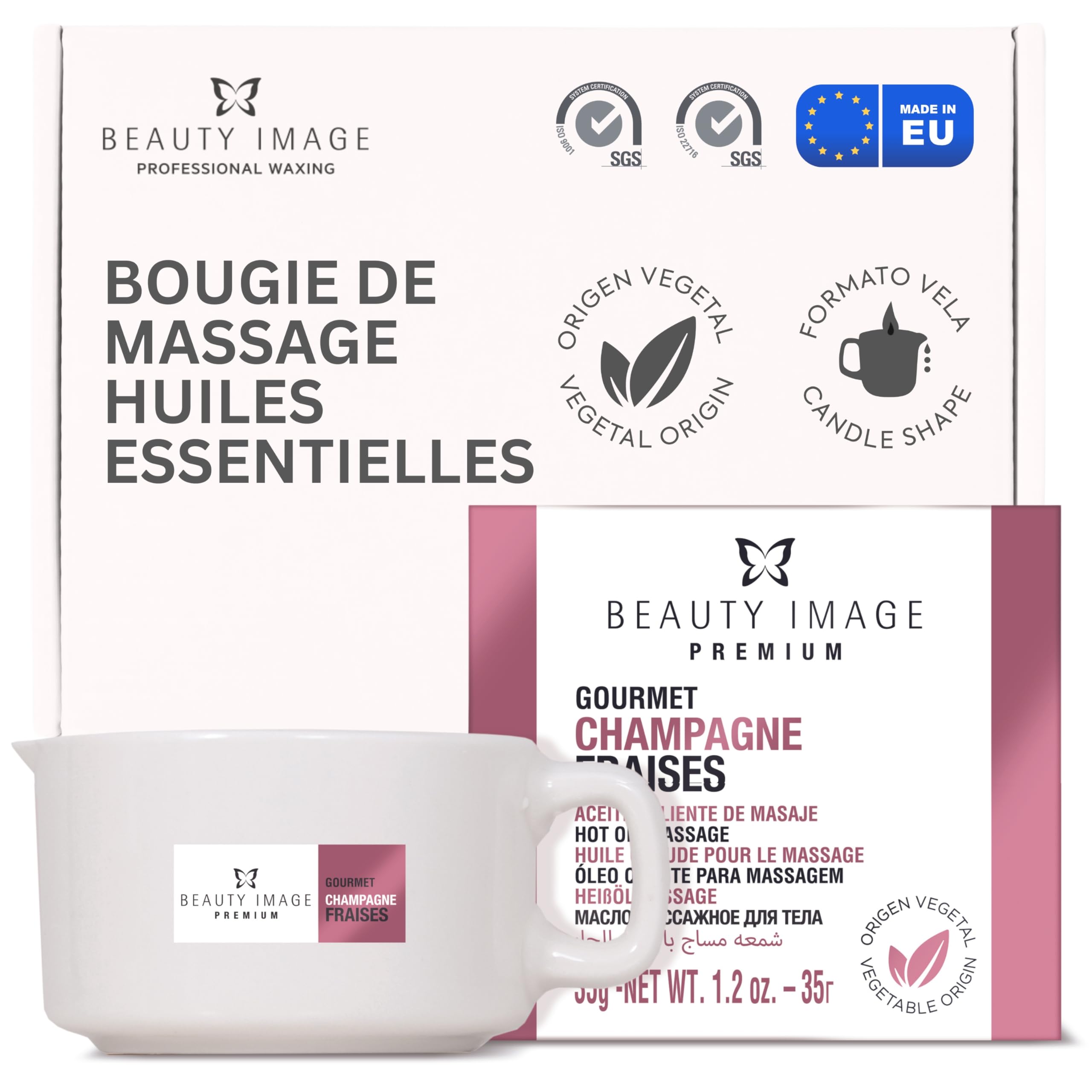 Massage candle strawberry champagne pour pimenter votre soirée en amoureux