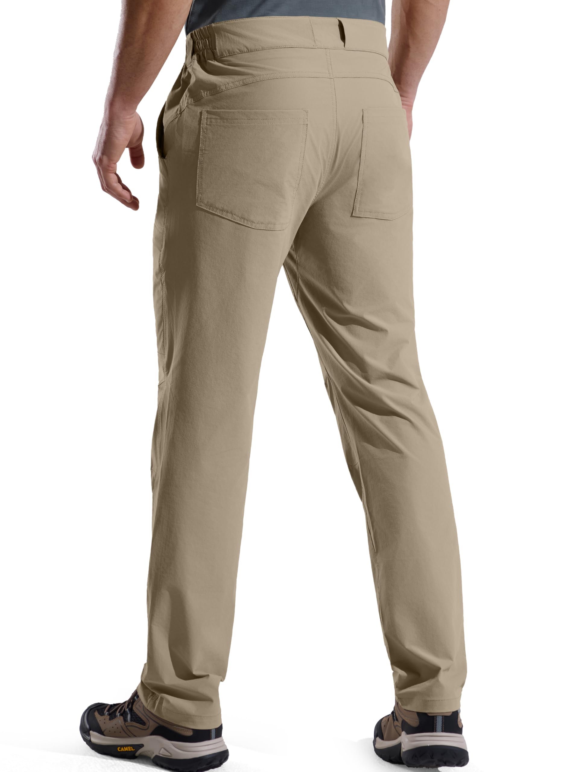 FREE SOLDIER Pantaloni da trekking cargo da uomo con cintura Pantaloni tattici leggeri impermeabili ad asciugatura rapida Nylon Spandex (kaki 40W/30L)