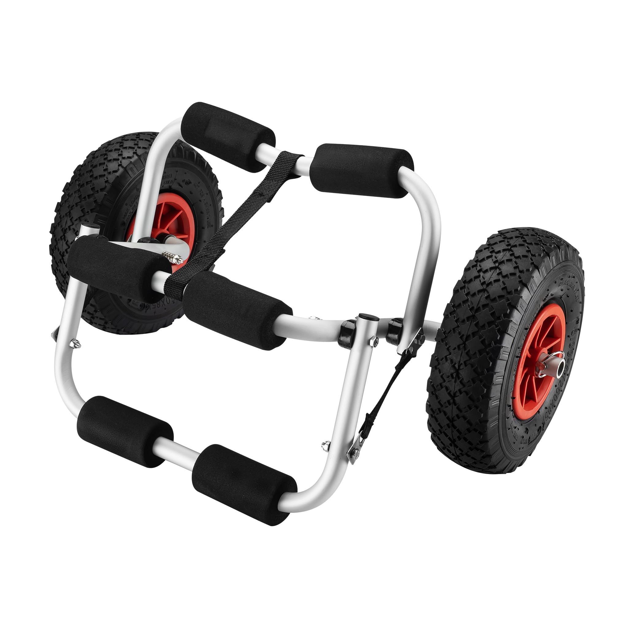 WilTec Chariot de Transport en Aluminium pour Kayak Canoë avec Supports en Mousse Sécurité Sangles Transport Bâteau Fixation