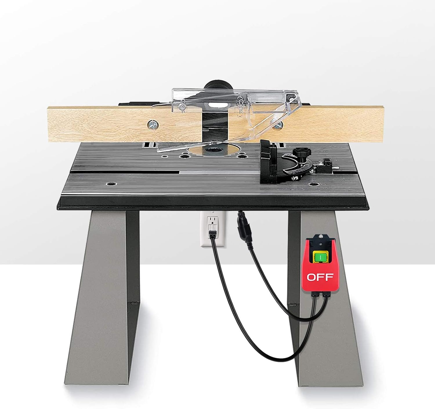 110V Single Phase On/Off Switch, Ortis Router Table Switch with Large Stop Sign Paddle Easy Contact for Quick Power Off for Table Saws and Other Electrical Equipment - - 