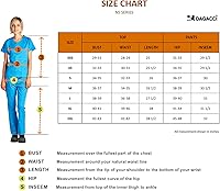 Vista 6 de Dagacci Medical Uniform Conjunto de ropa quirúrgica elástica y suave con cuello en Y y pantalones para mujer