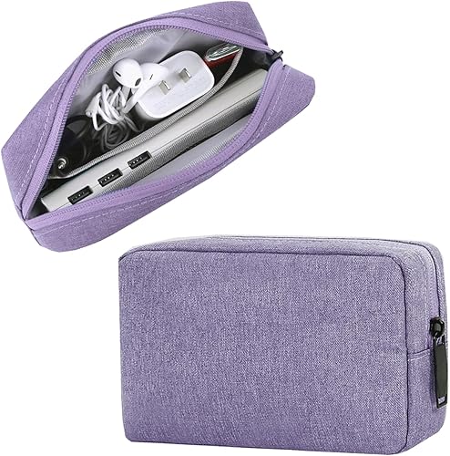 Miniatura 19 de Bolsa Organizadora de Viaje para Electrónica, Estuche Organizador de Cables Pequeño, Funda Impermeable para Accesorios de Viaje, Estuche