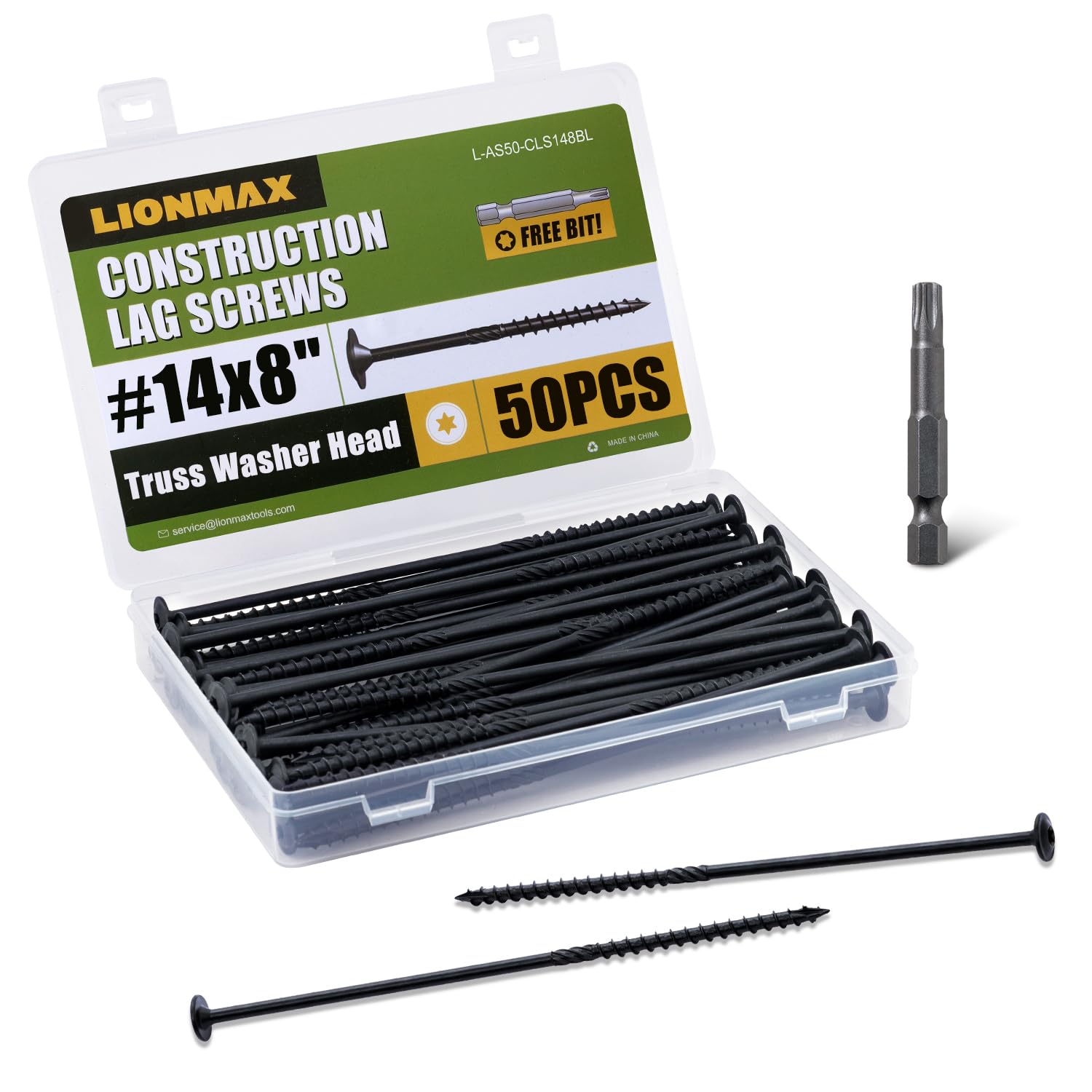 LIONMAX Lag Screws - 3 Inch, 50 PCS -17