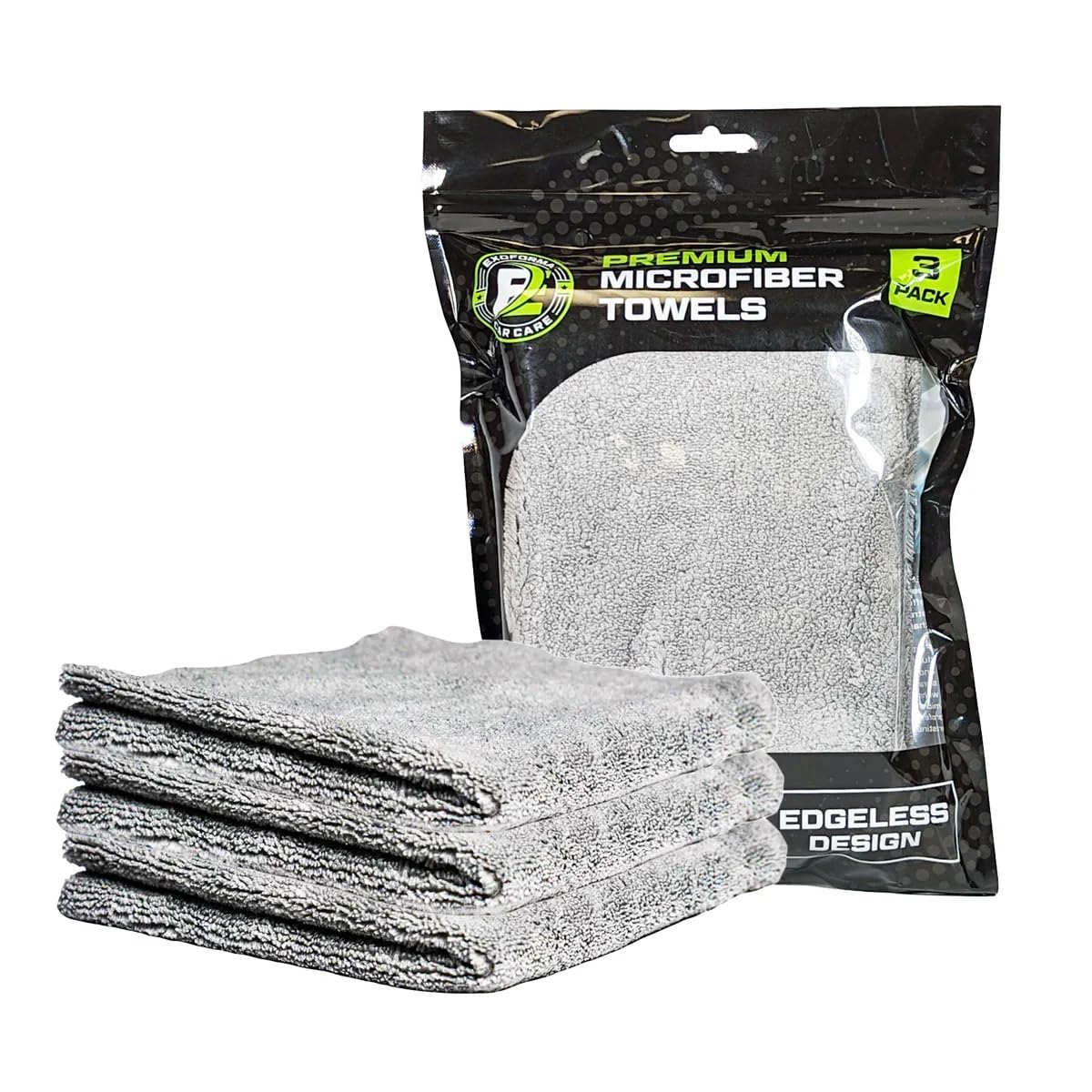 ExoForma Premium Grade Microfiber Towels (3 Pack)
