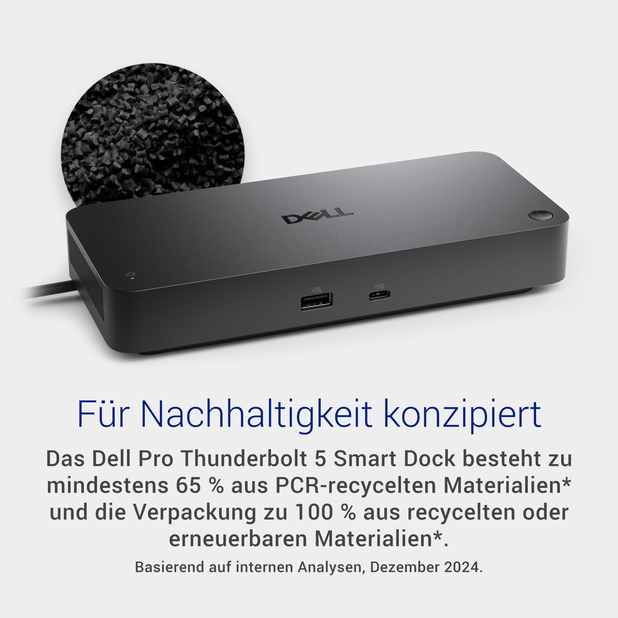 Dell Pro Thunderbolt 5 Intelligente Dockingstation SD25TB5 – Stromversorgung bis 300W, unterstützt 4 Displays 4K 120Hz/8K, 6X USB, HDMI 2.1, DP 2.1, 2.5GbE, Remote-IT-Management, kompaktes Design