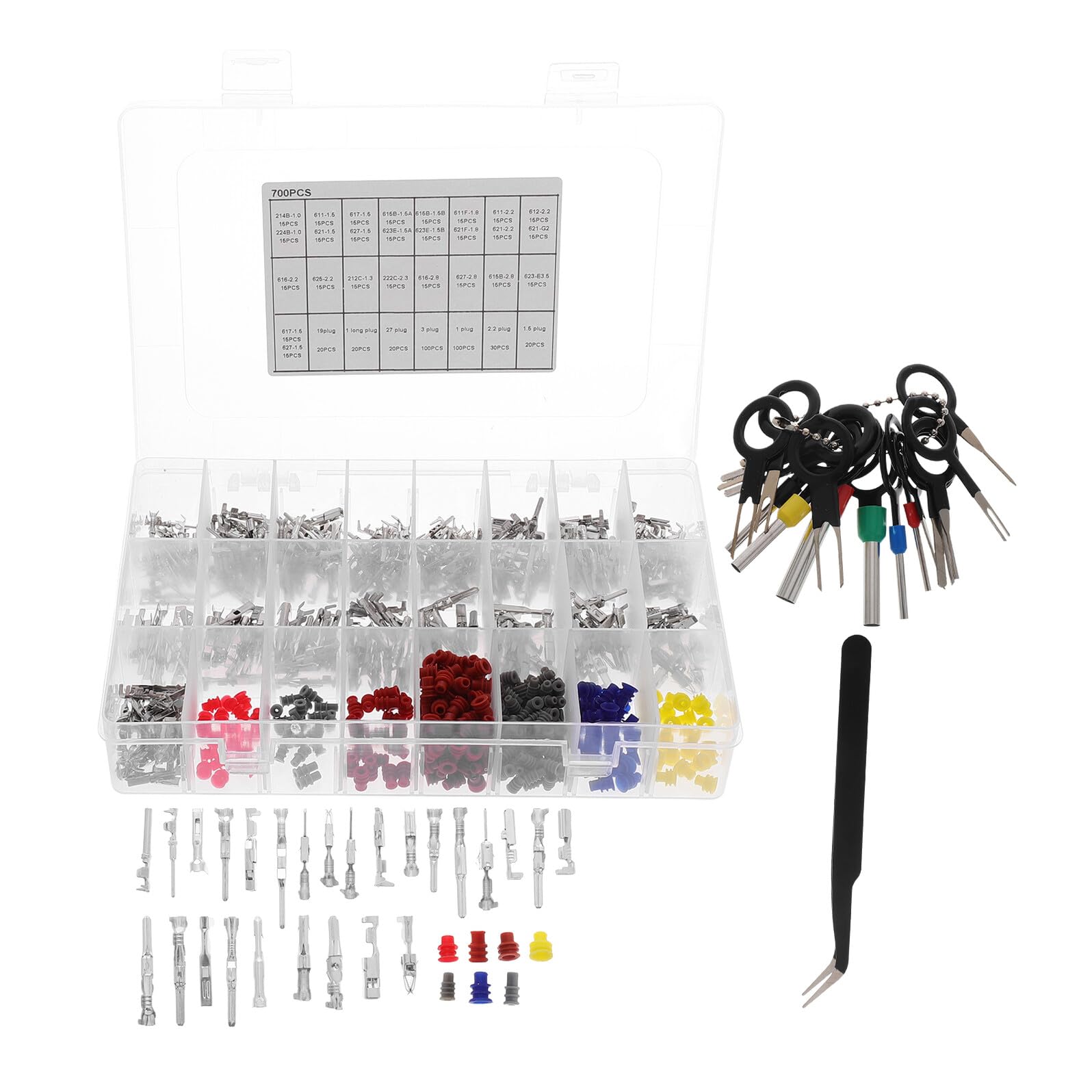 Connecteur à Broches Automobile 700 Pièces Alliage Plastique pour Voiture