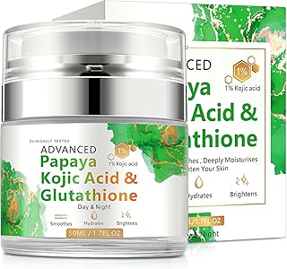 Maani Essence Papaya Cream, Papaya Kojic Acid Cream Glutathione Cream Papaya Vitamin Skin Face Cream 50ML