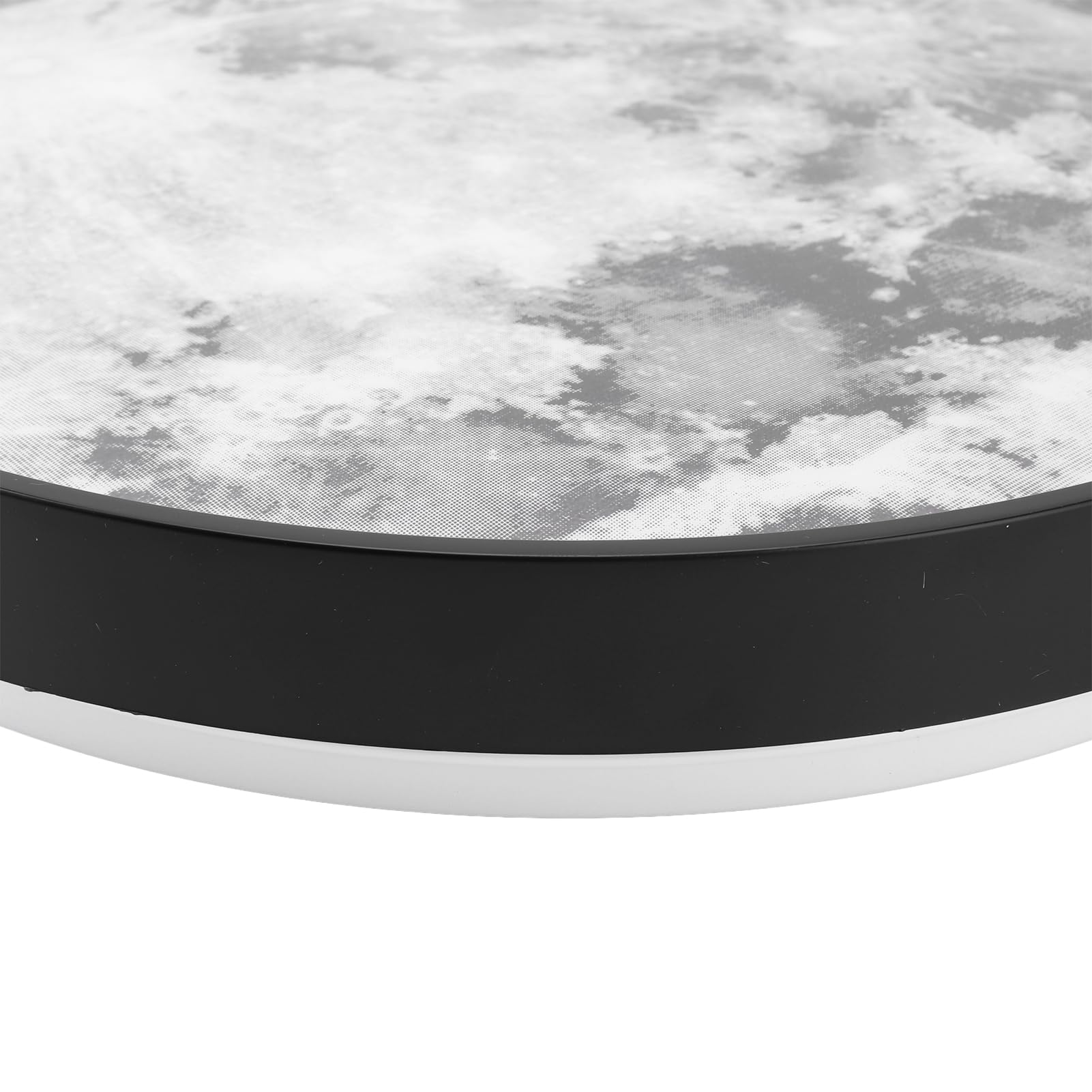 Sufitowa Moon, Funkcja Pamięci z możliwością Płynnego Przyciemniania, Sufitowa do Montażu Podtynkowego, LED z aplikacją i Pilotem do Sypialni, Kuchni, Salonów (BLACK)