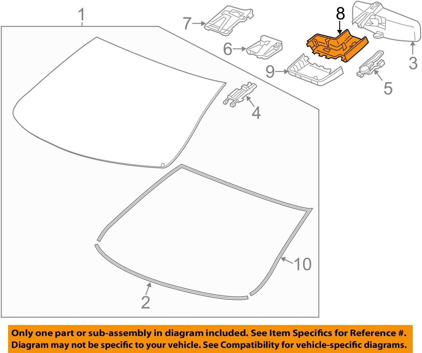 GM 22800727 COVER-I/S RR VIEW MIR MT PLT *BLACK