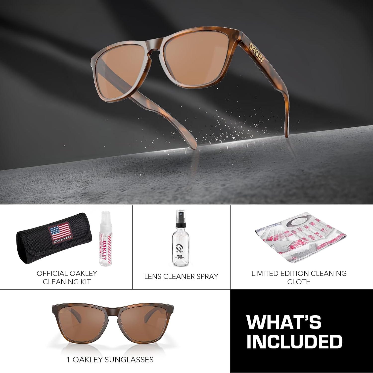 Oakley FROGSKINS OO9013 Square Shape Sunglasses With Official Eyewear Kit