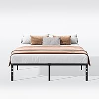 Vista 17 de Hafenpo Base de cama individual de 12 pulgadas, plataforma de metal resistente, tamaño individual, no necesita somier, resistente, fácil montaje