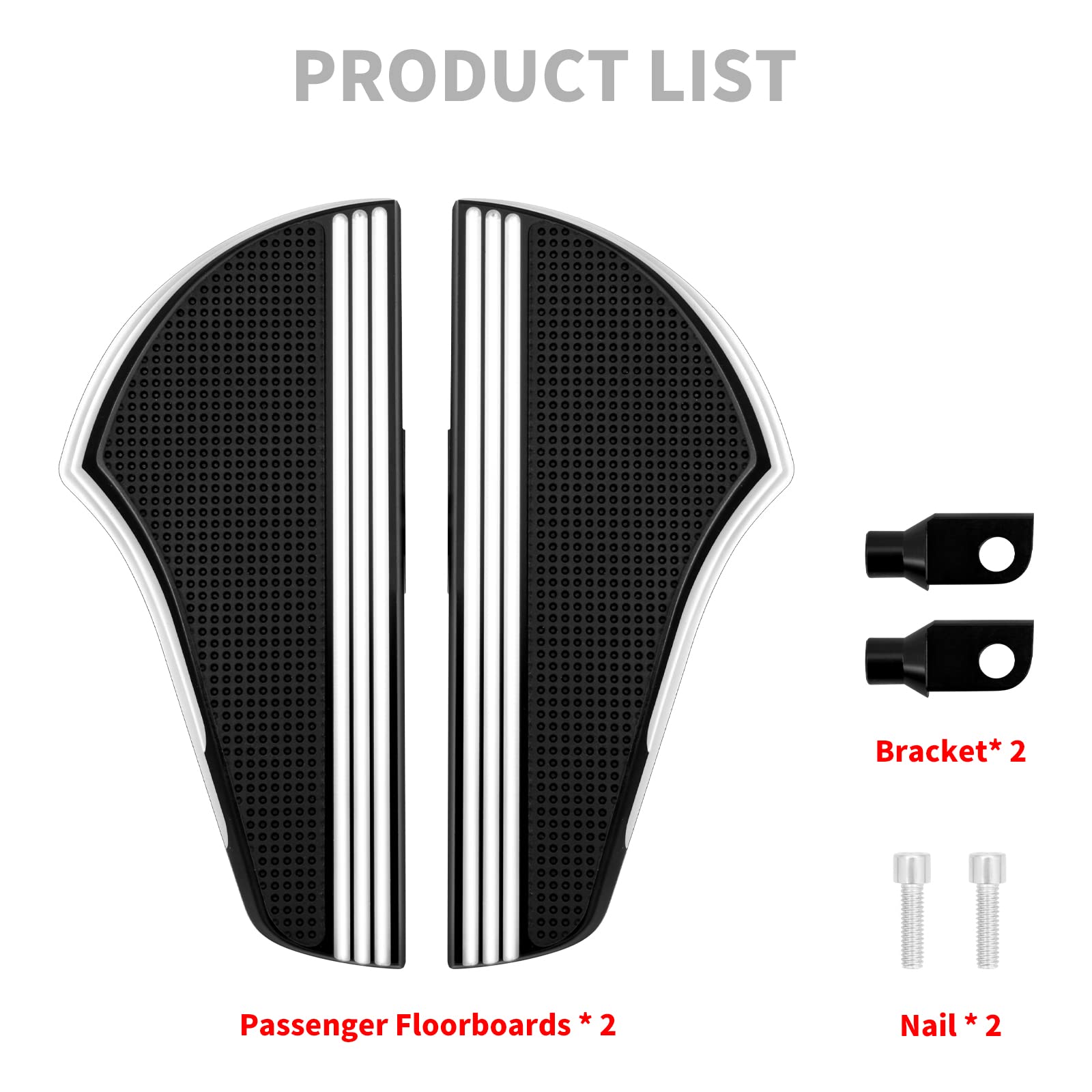 HDBUBALUS Pedane Passeggero In Alluminio Per Harley Touring Dyna Sportster XL - 3