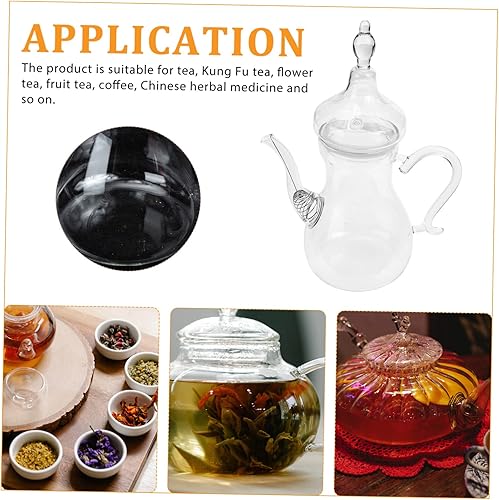 Miniatura 9 de Alipis Dispensador de vino transparente para la noche, oficina de vino para mano, borosilicato turco con calentador casero retro, hotel, café, mango