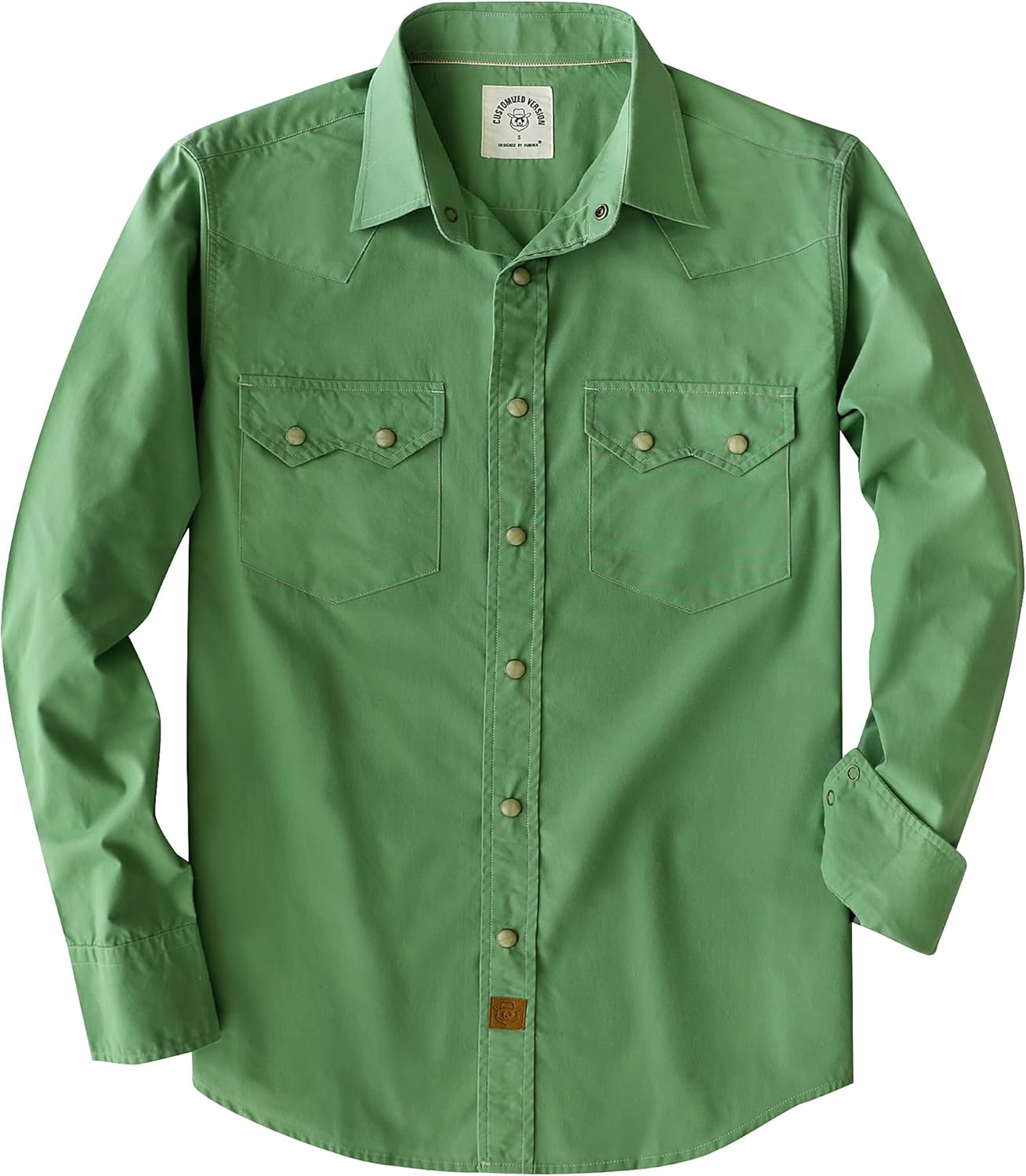 Dubinik® Pearl Snap Shirts for Men Long Sleeve Lightweight Casual Western Plaid Cowboy Cotton Vintage Work Shirt