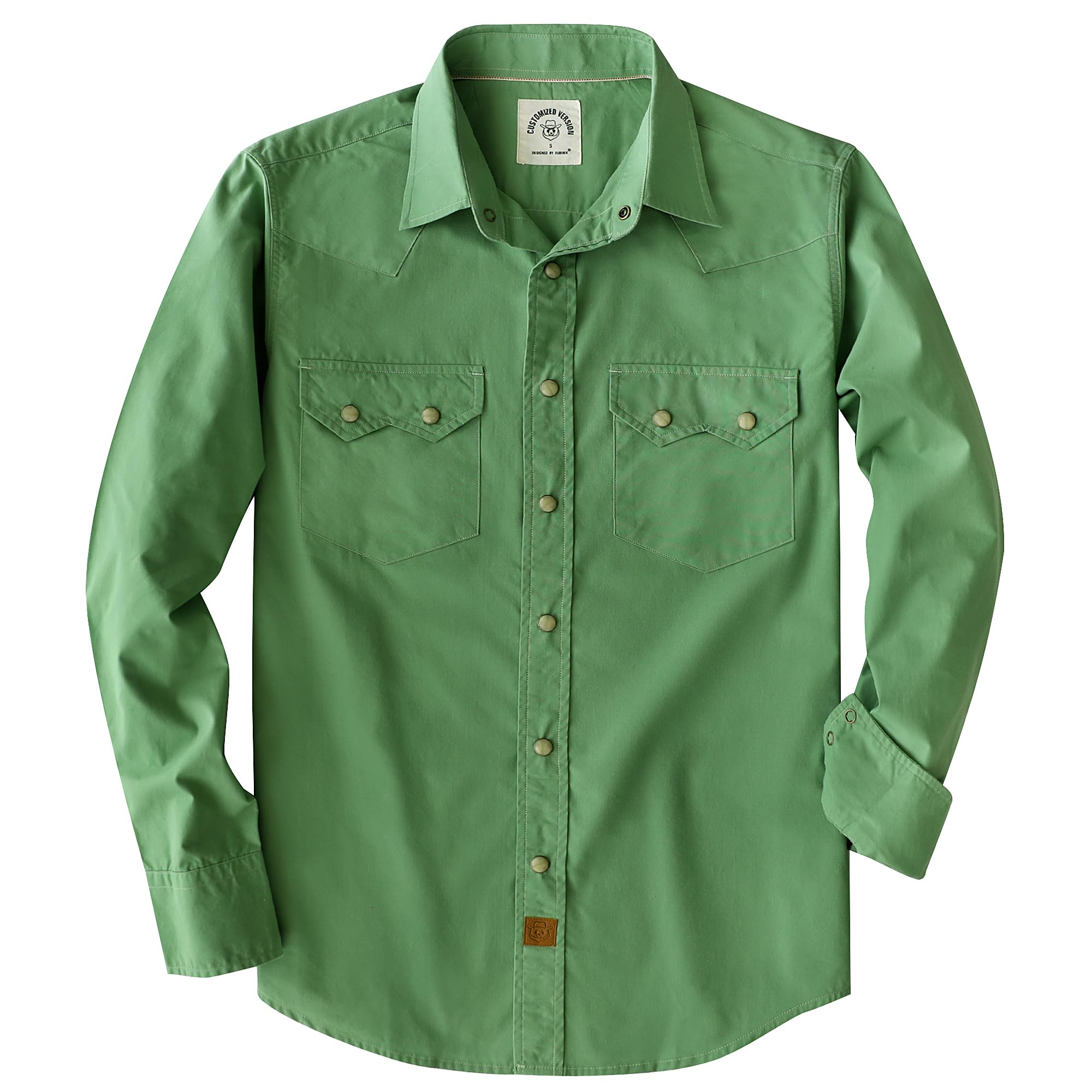 Dubinik® Freizeithemden Für Herren Westernhemd Druckknöpfen Cowboy Kariertes Baumwolle Comfort Fit Langarm Arbeitshemd
