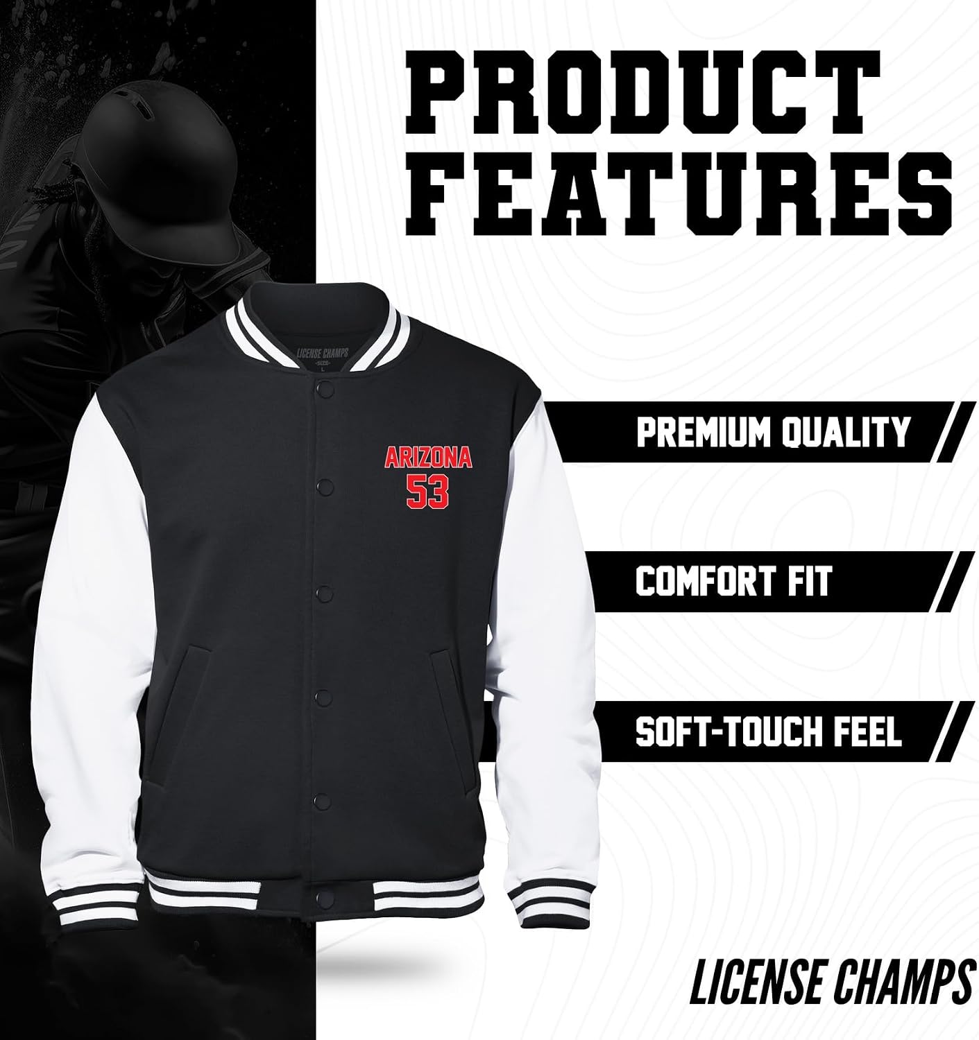 License Champs Varsity Jacket | MLB Players | Baseball Bomber Jackets