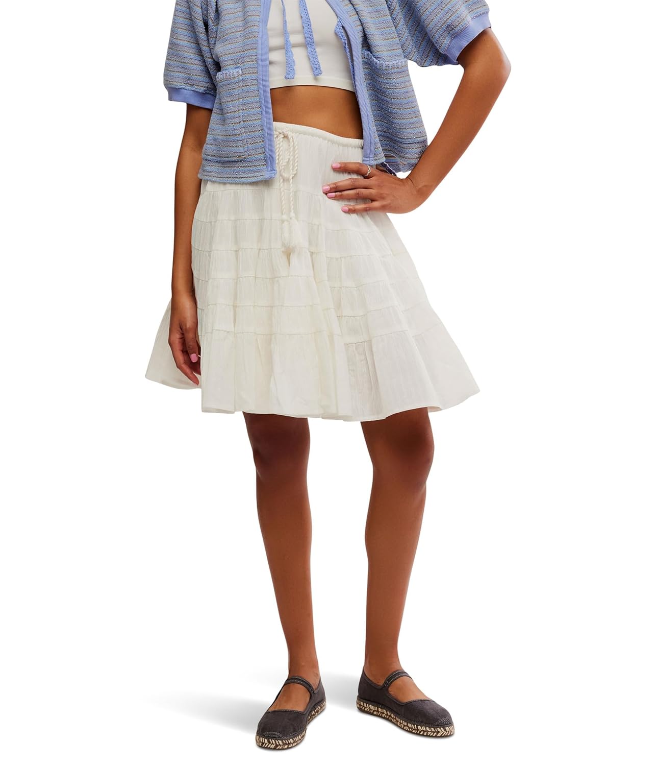 Free People Womens Many Layers Midi Skirt So