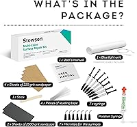 Vista 8 de Kit de reparación de superficies + paquete de recambio: arregla astillas, grietas y defectos en cuestión de minutos Grado profesional