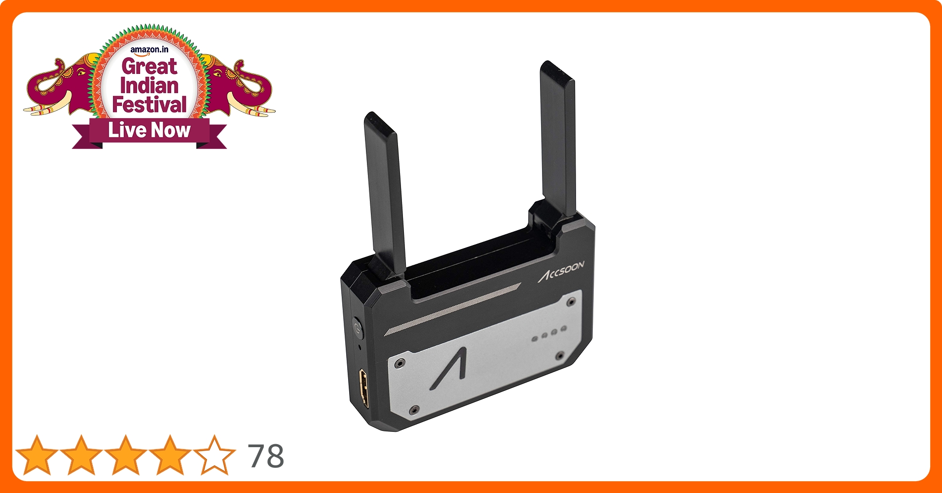 ● 美品 Accsoon CineEyeトランスミッター WIT01 ACCSOON CineEye 5GHzワイヤレスビデオトランスミッター WIT01