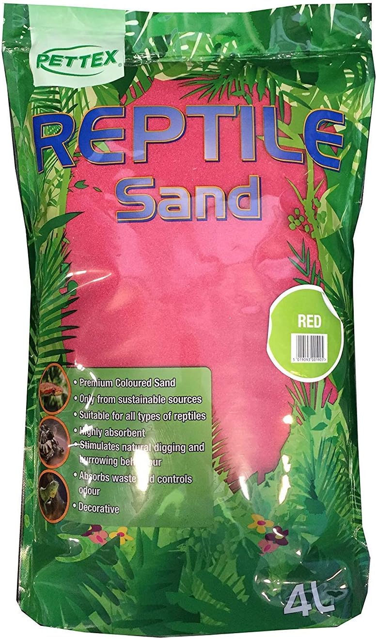 2 x Reptile Coloured Calci Sand, 4 Litre, Red Amazon.co.uk Pet Supplies