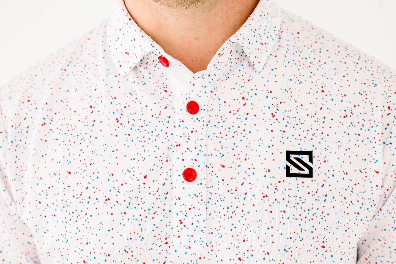 Skive Premium Golf Polo Shirt Men - Golf Shirts for Men - Mens Golf Shirts Short Sleeve - Mens Athletic Polo Shirts