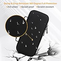 Vista 4 de BOVKE Funda de transporte para Bushnell Wingman 2/Bushnell Wingman Golf GPS Bluetooth altavoz, bolsillo de malla adicional para cables de carga