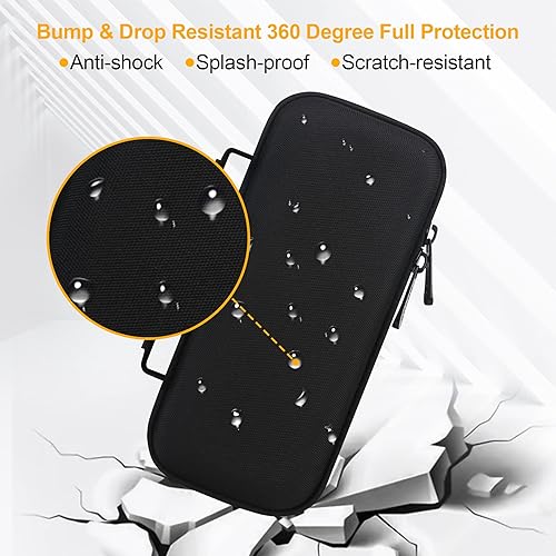 Miniatura 10 de BOVKE Funda de transporte para Bushnell Wingman 2/Bushnell Wingman Golf GPS Bluetooth altavoz, bolsillo de malla adicional para cables de carga