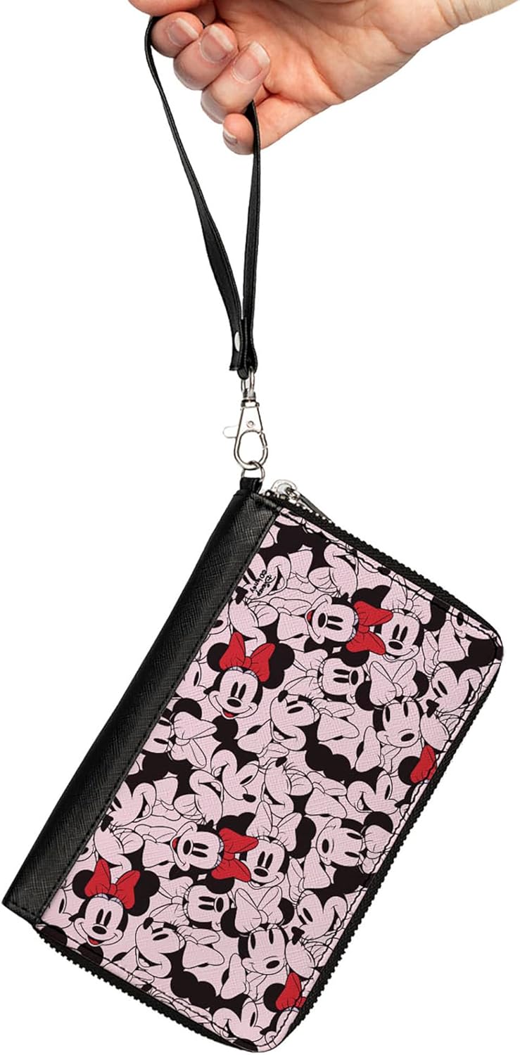 Buckle-Down Women's PU Zip Around Wallet Rectangle-Minnie Mouse, 7.5"x4.5" - Image 2