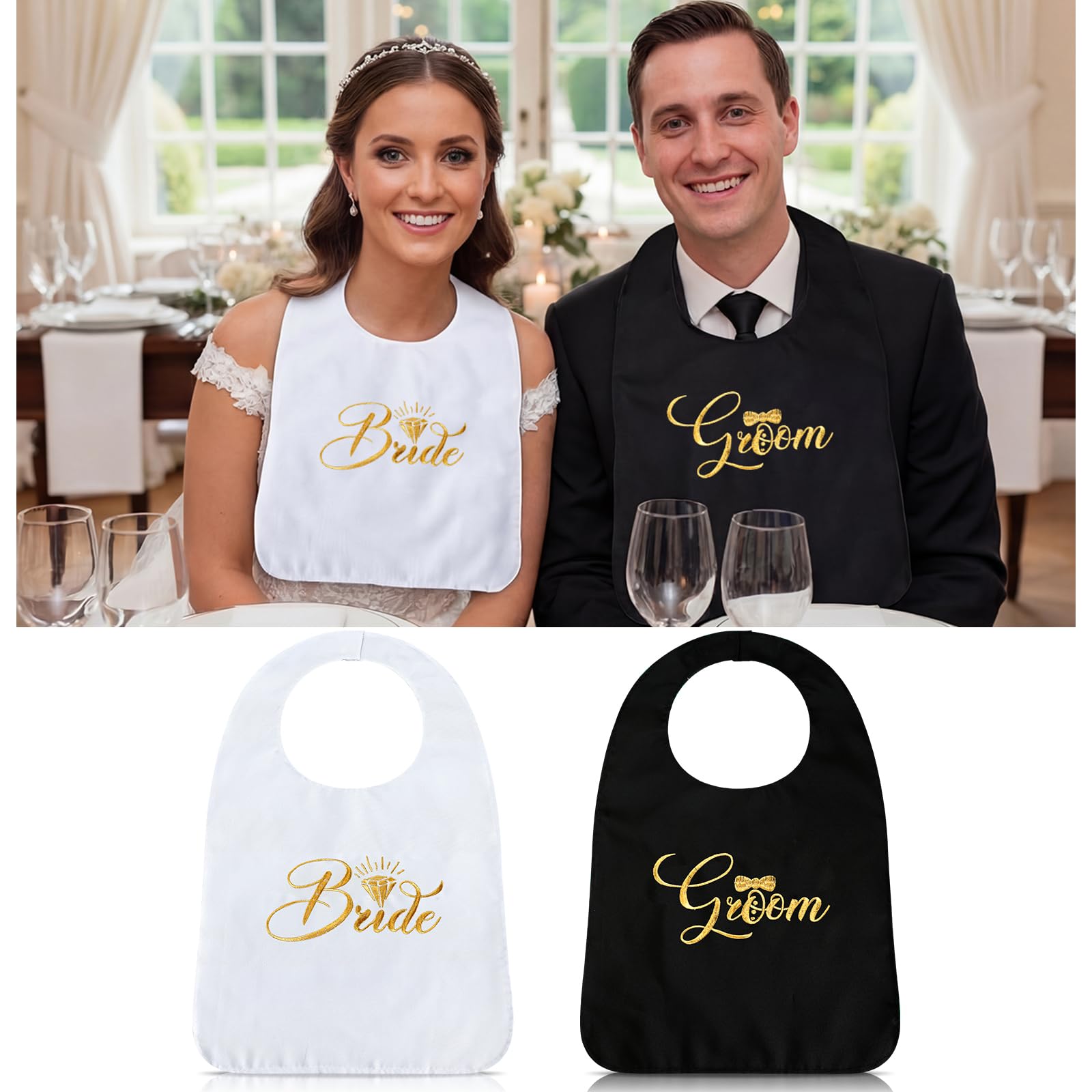 Chicingyou Wedding Adult Bibs for Bride