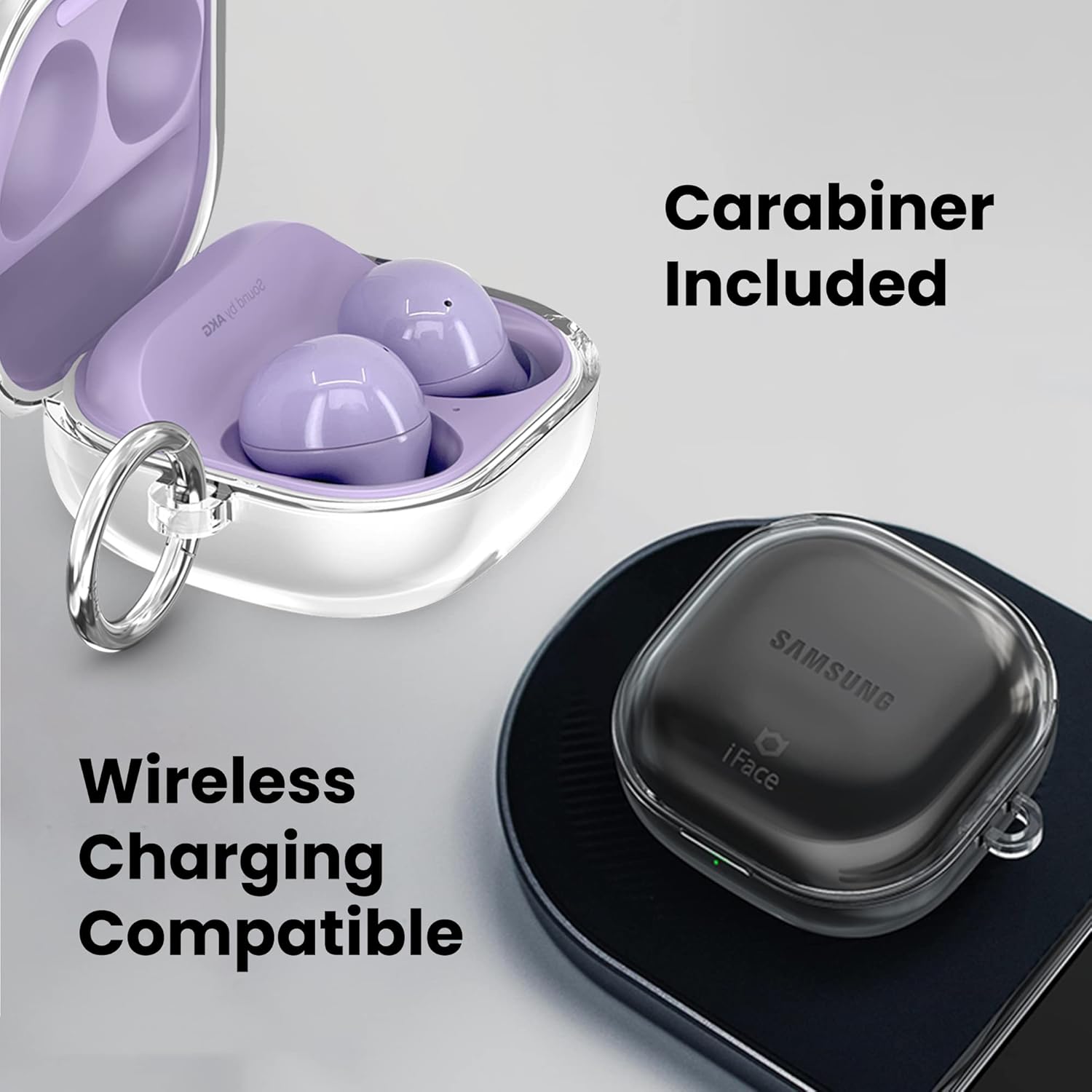 Samsung Galaxy S24 Ultra Reflection Series Case [Black] + Samsung Galaxy Buds 2 Pro Case [Clear] Bundle