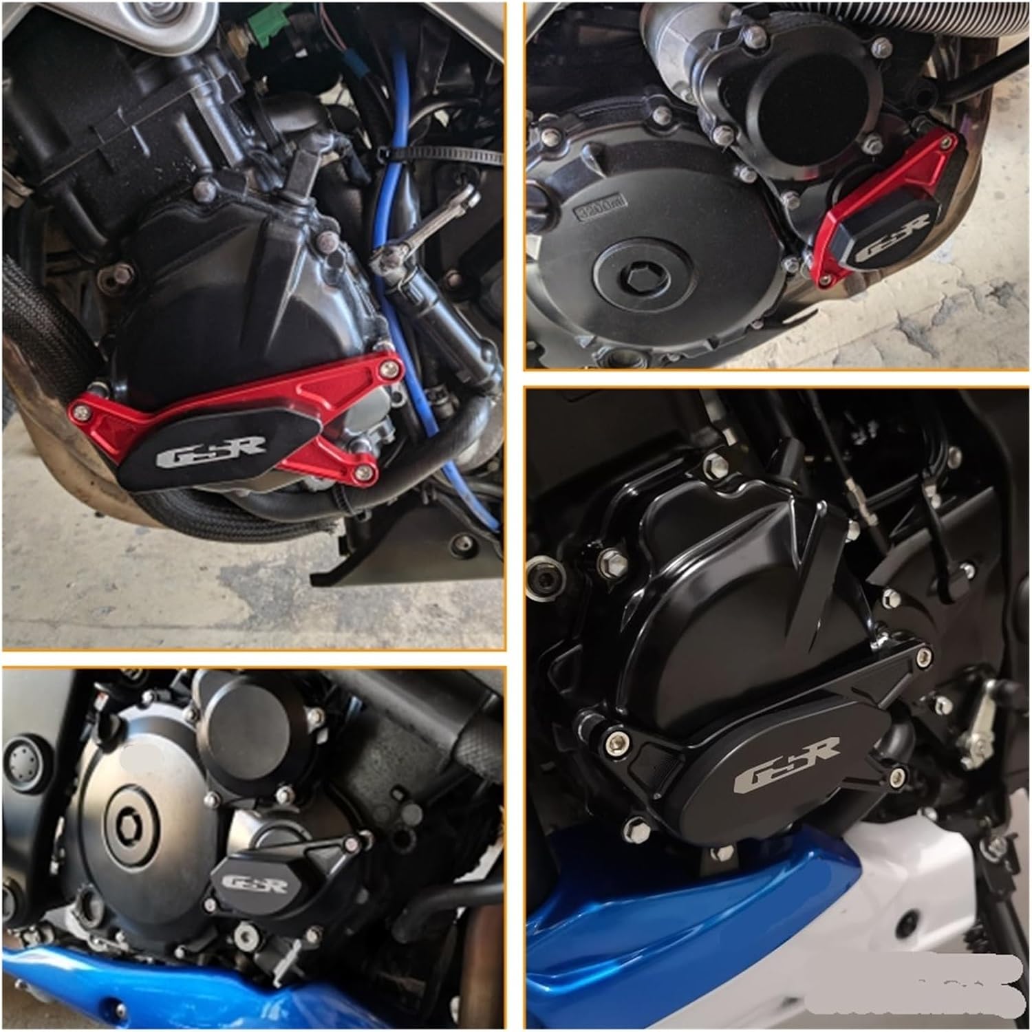 YINGA Compatible with GSR750 GSR600 GSR400 GSR 400 600 750 CNC POM Frame Slider Crash Pad Engine Stator Case Saver Cover